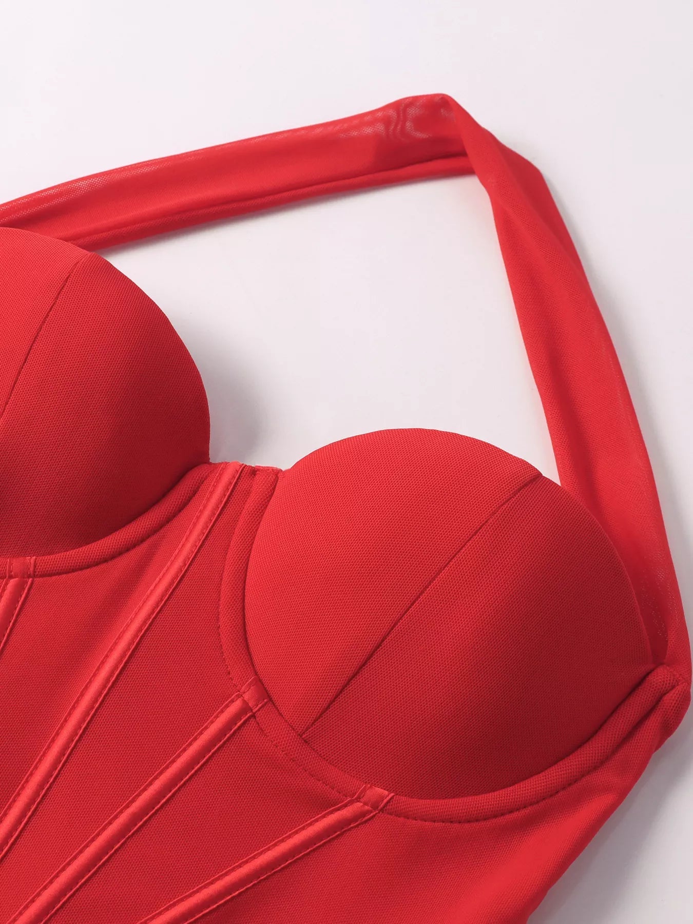 Ruched Halter Neck Mini Dress - Flip Flop Dynasty