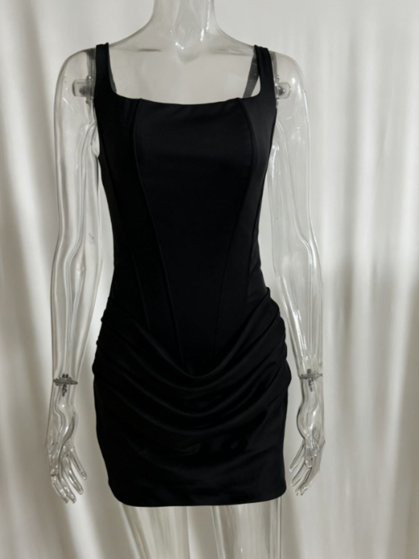 Ruched Sleeveless Mini Dress - Flip Flop Dynasty