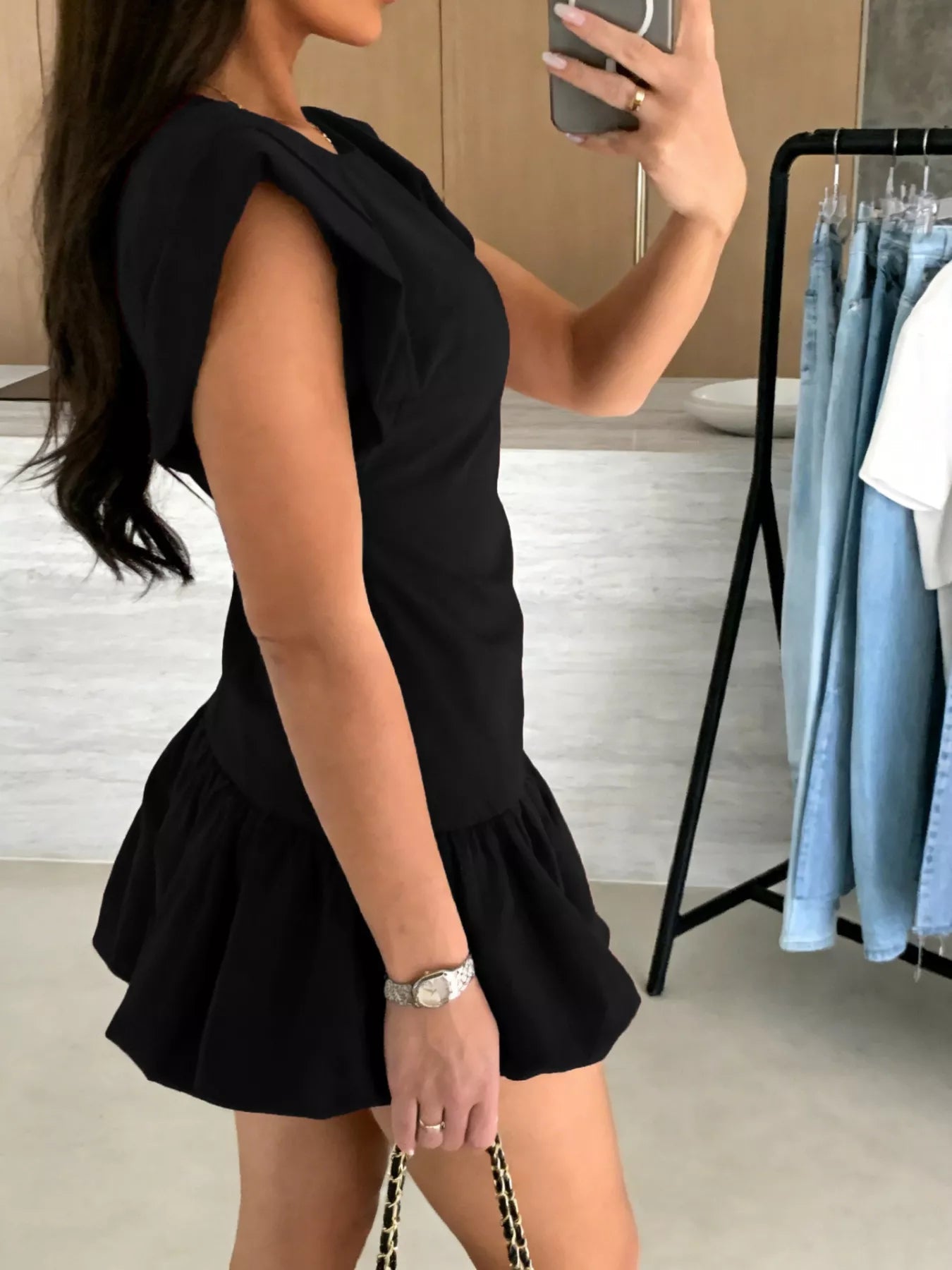 Ruffle Hem Mini Dress - Flip Flop Dynasty