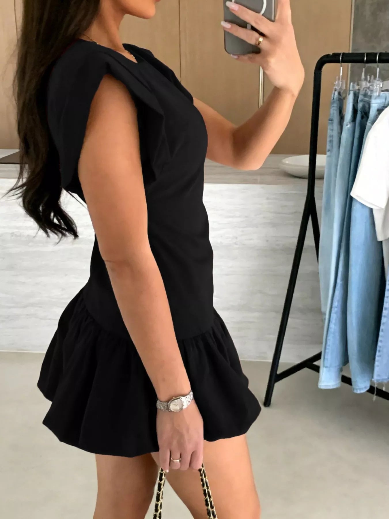 Ruffle Hem Mini Dress - Flip Flop Dynasty