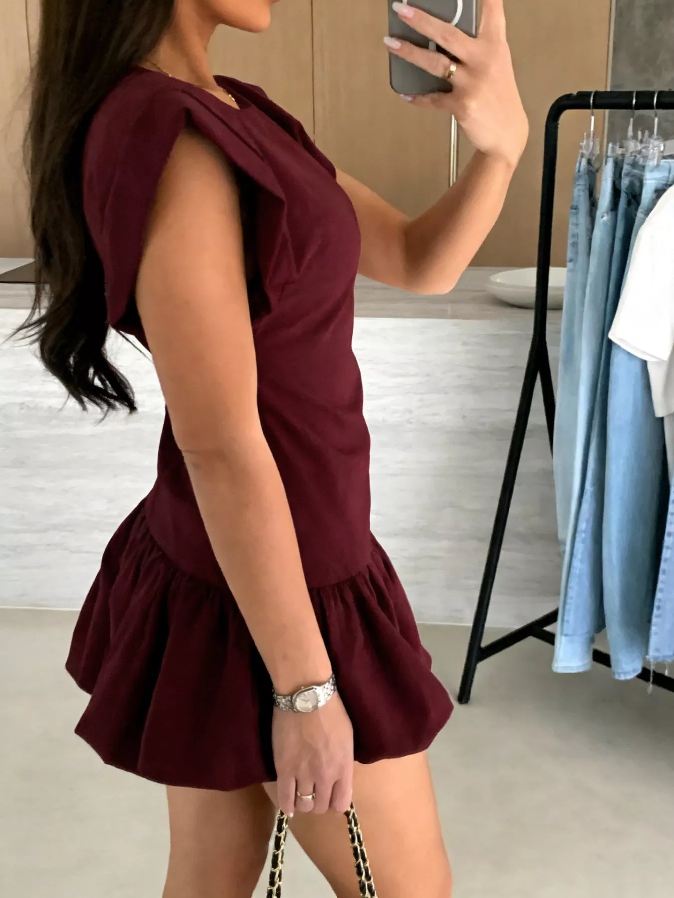Ruffle Hem Mini Dress - Flip Flop Dynasty