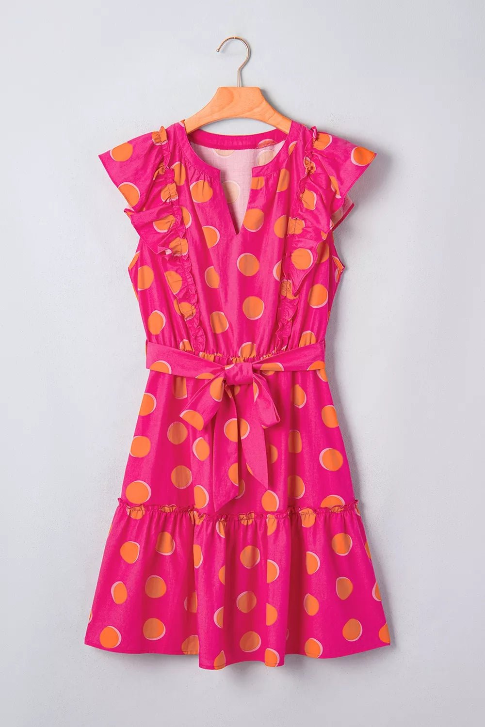 Ruffle Sleeve Polka Dot Mini Dress - Flip Flop Dynasty