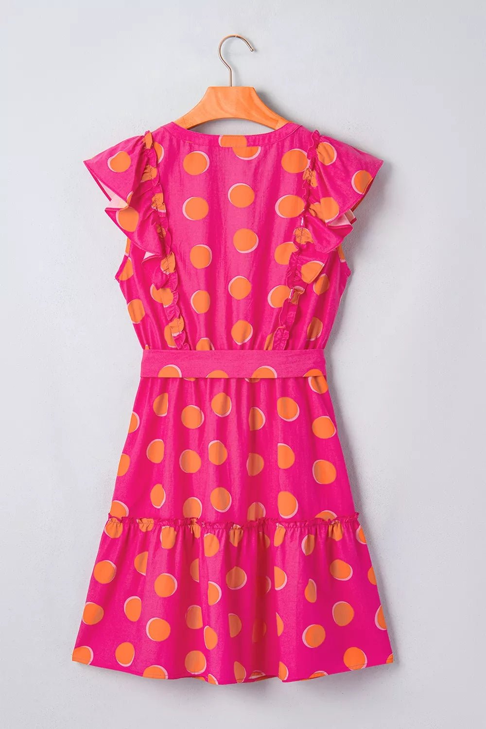 Ruffle Sleeve Polka Dot Mini Dress - Flip Flop Dynasty