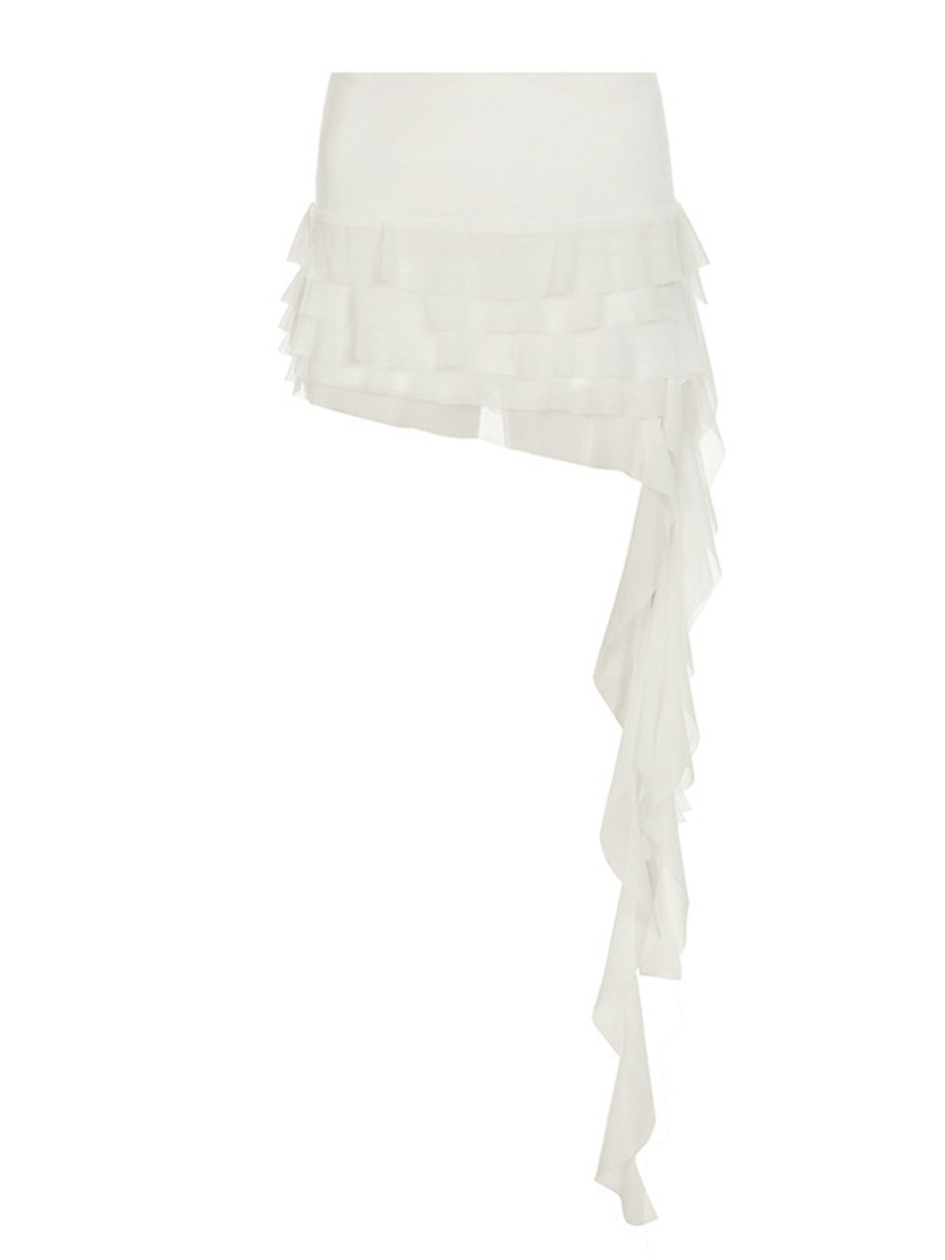 Ruffled Asymmetrical Mini Skirt - Flip Flop Dynasty