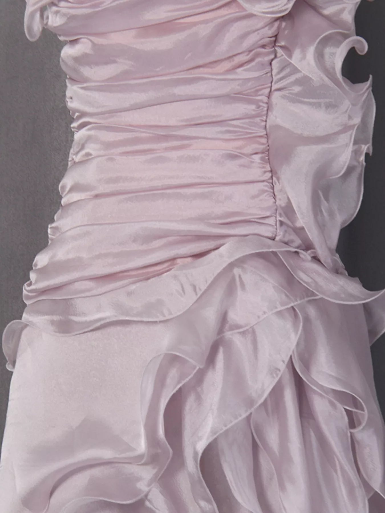 Ruffled High - Low Strapless Dress - Flip Flop Dynasty