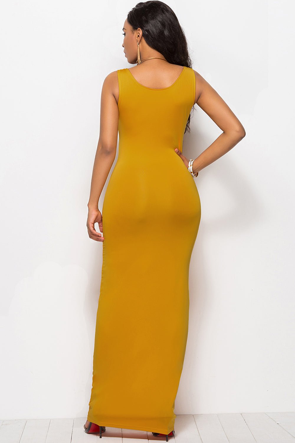 Scoop Neck Wide Strap Maxi Dress - Flip Flop Dynasty