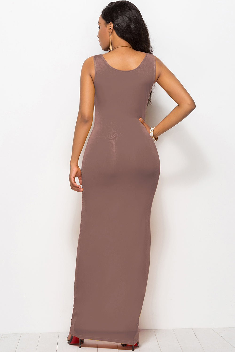 Scoop Neck Wide Strap Maxi Dress - Flip Flop Dynasty