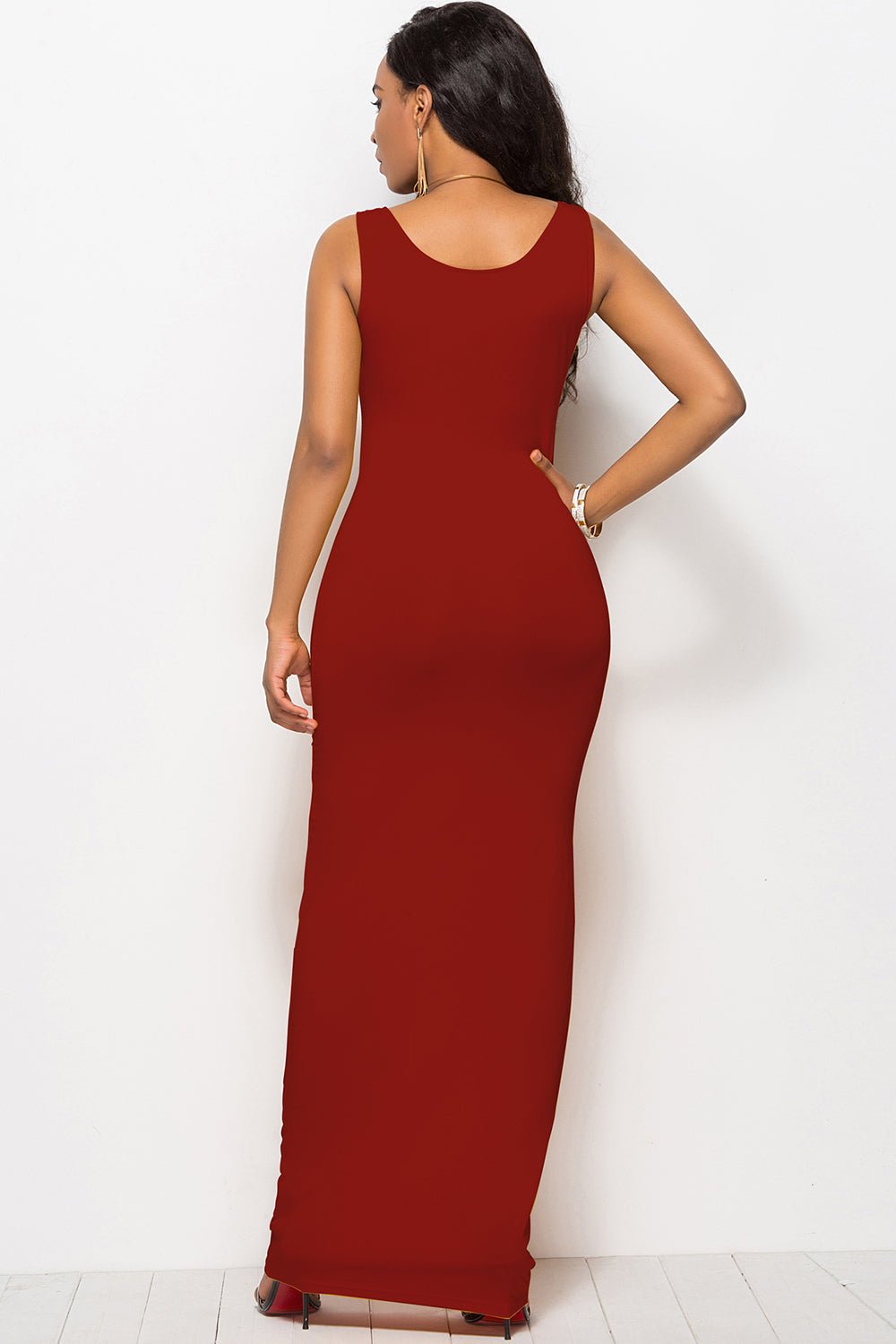 Scoop Neck Wide Strap Maxi Dress - Flip Flop Dynasty