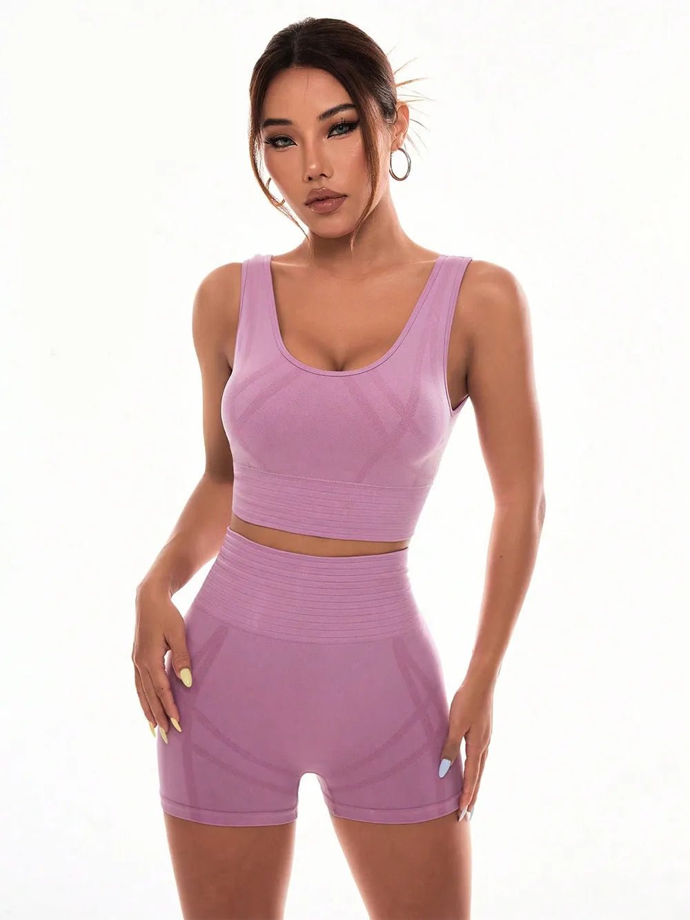 Scoop Neck Wide Strap Top and Shorts Active Set - Flip Flop Dynasty