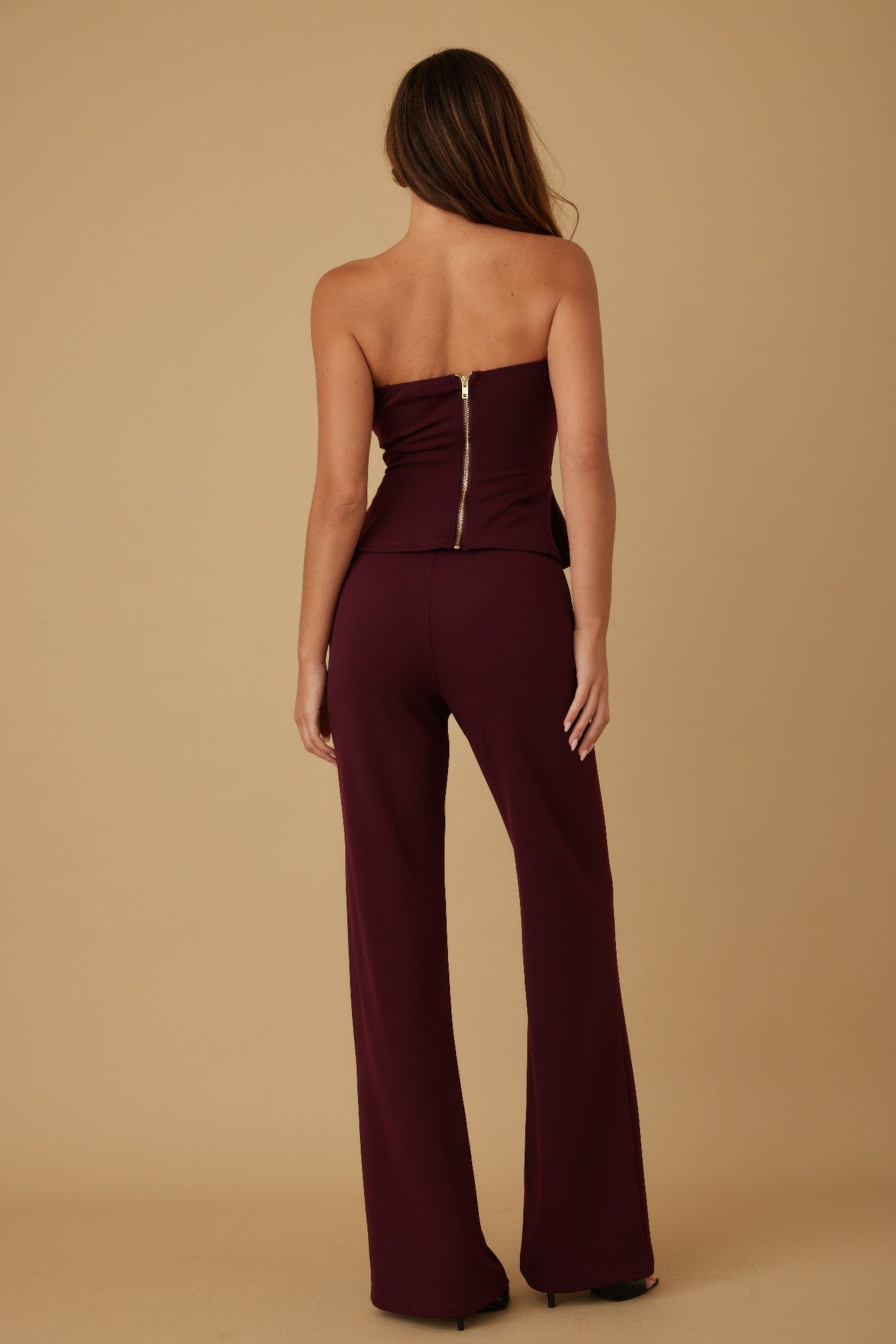 Scrunched Golden Stone Strapless Sets - Flip Flop Dynasty