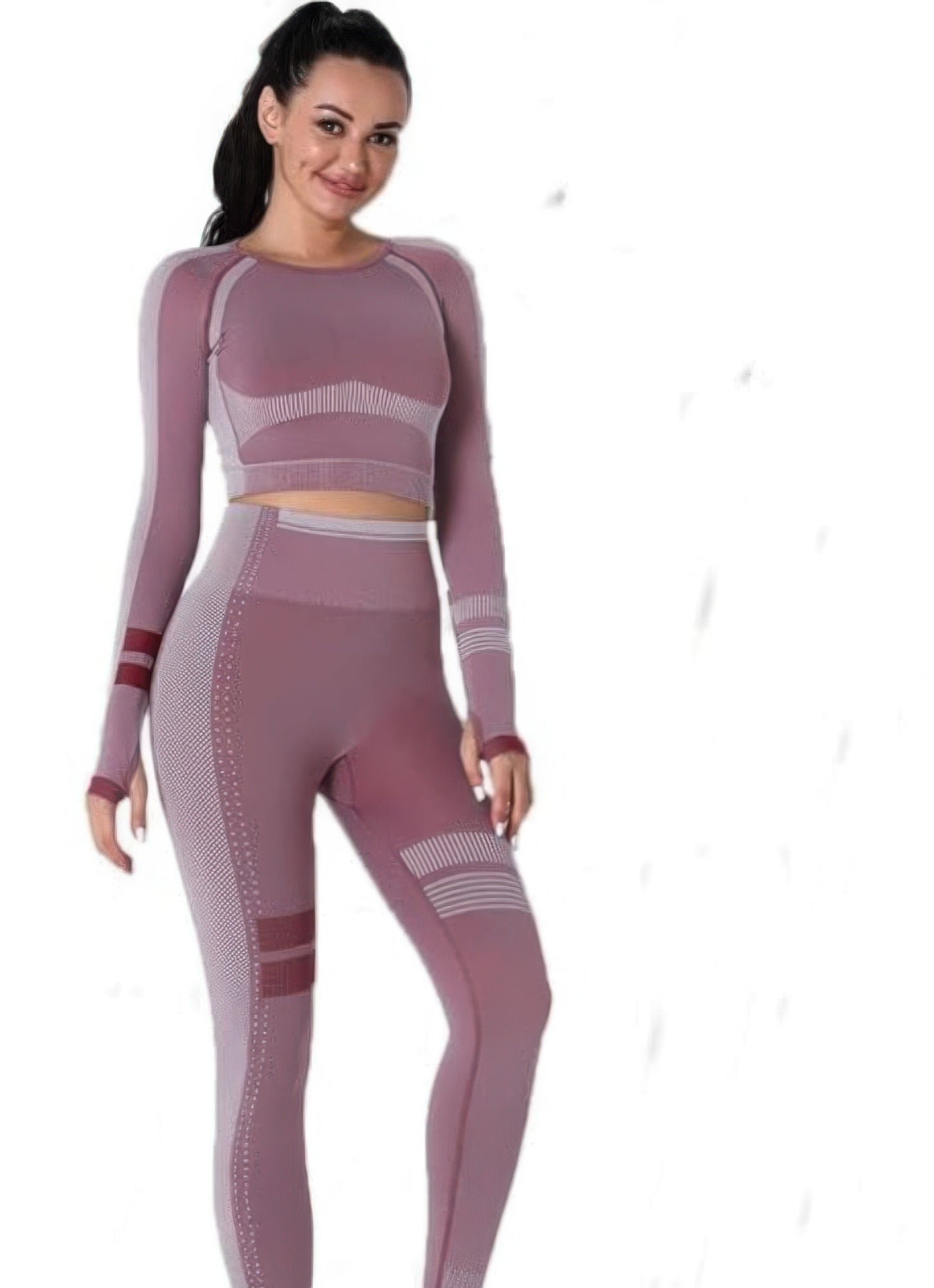 Seamless Long Sleeve Solid Yoga Set - Flip Flop Dynasty