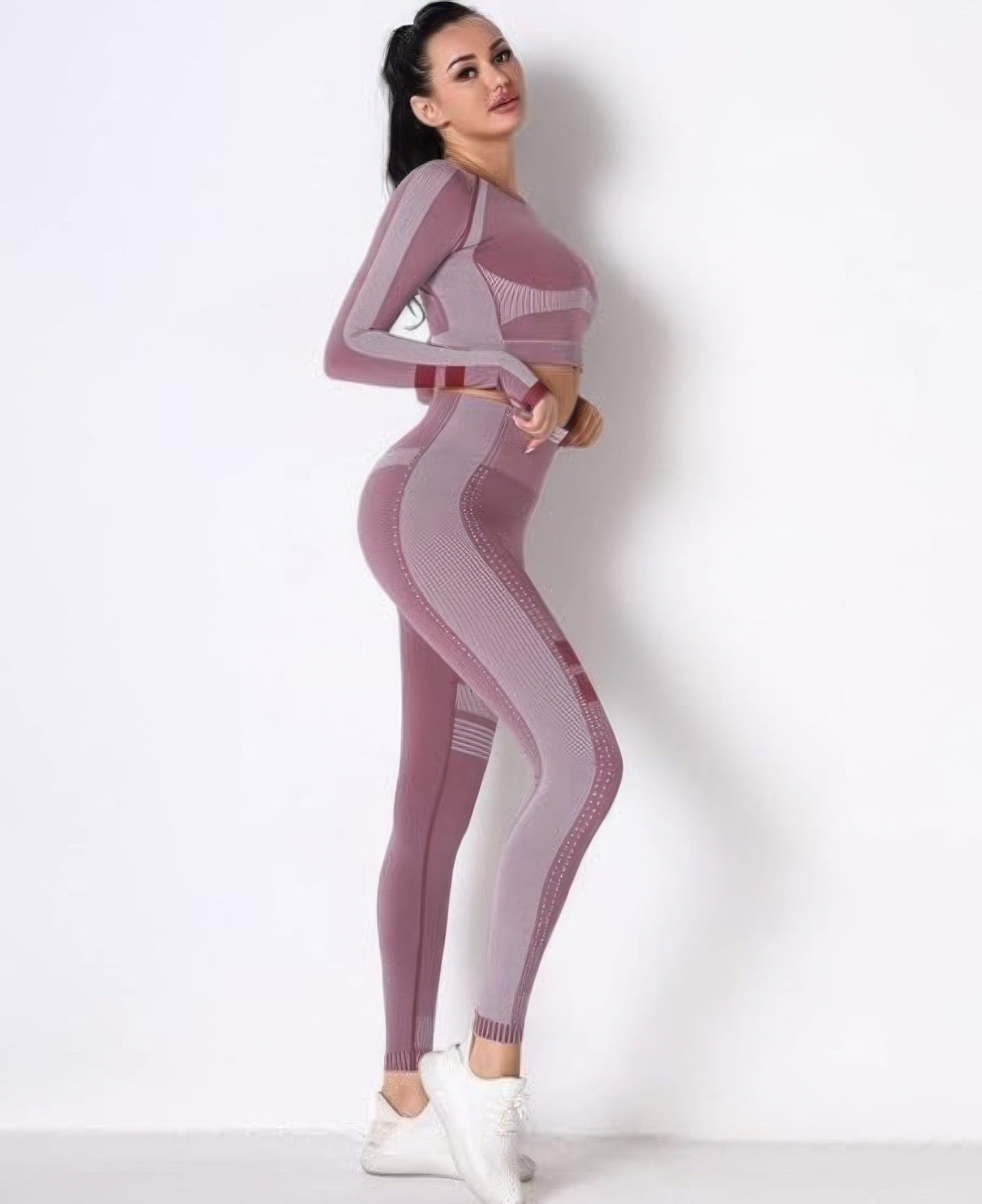 Seamless Long Sleeve Solid Yoga Set - Flip Flop Dynasty
