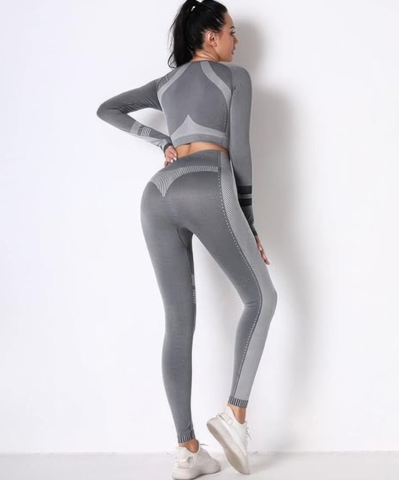 Seamless Long Sleeve Solid Yoga Set - Flip Flop Dynasty