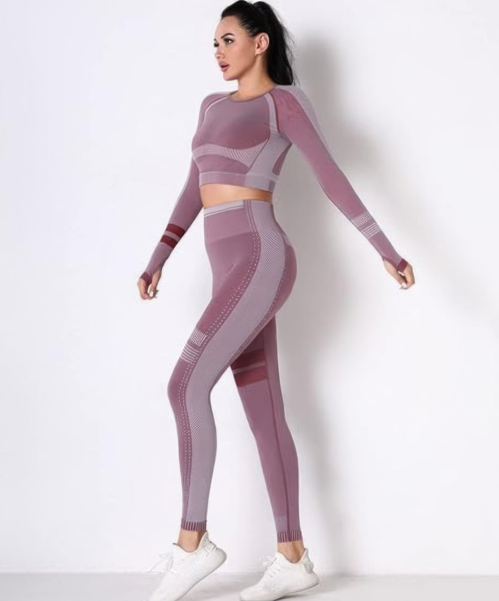 Seamless Long Sleeve Solid Yoga Set - Flip Flop Dynasty