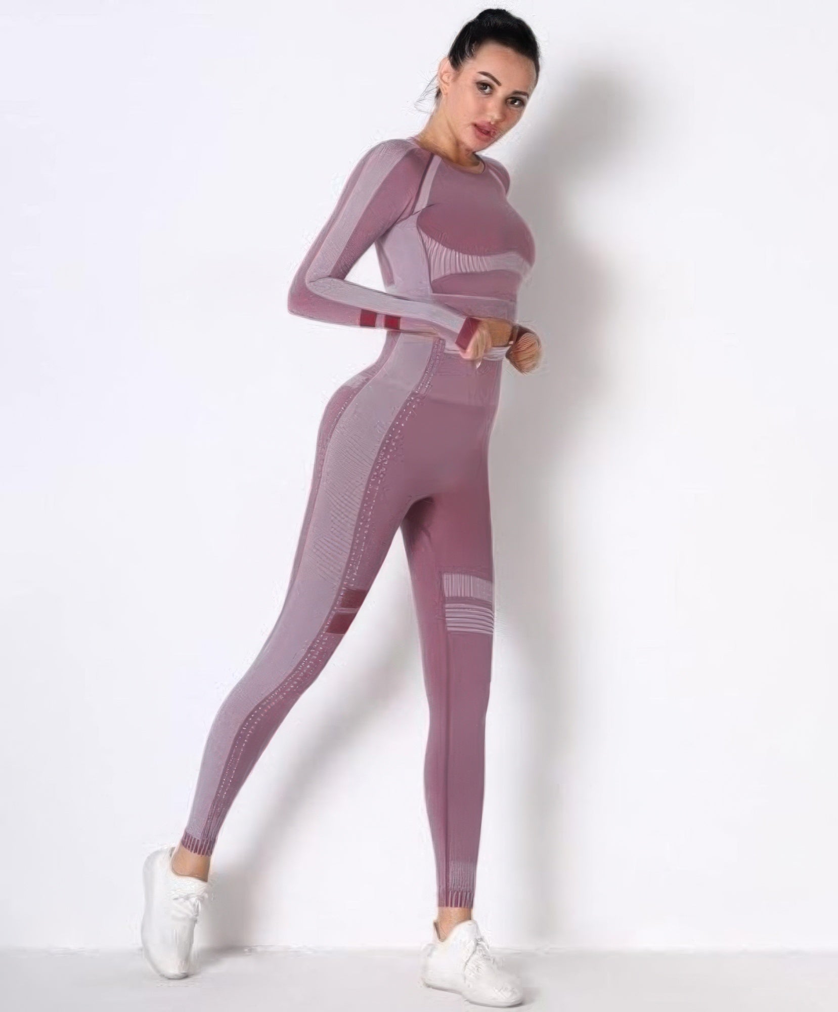 Seamless Long Sleeve Solid Yoga Set - Flip Flop Dynasty