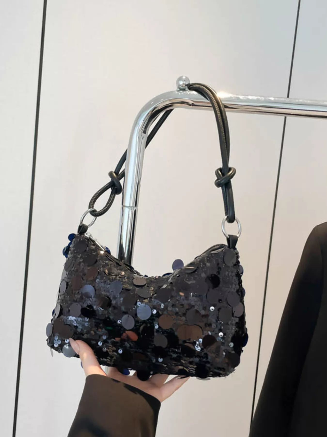 Sequin Embellished Shoulder Bag - Flip Flop Dynasty