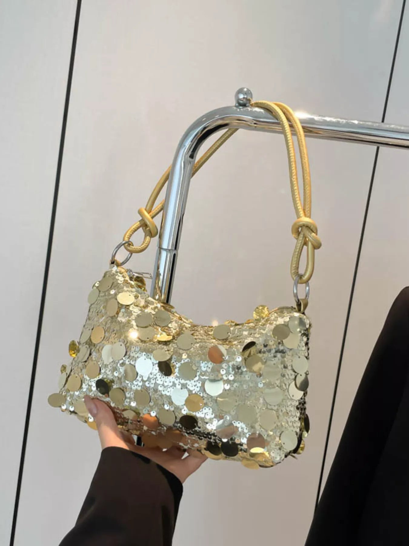 Sequin Embellished Shoulder Bag - Flip Flop Dynasty