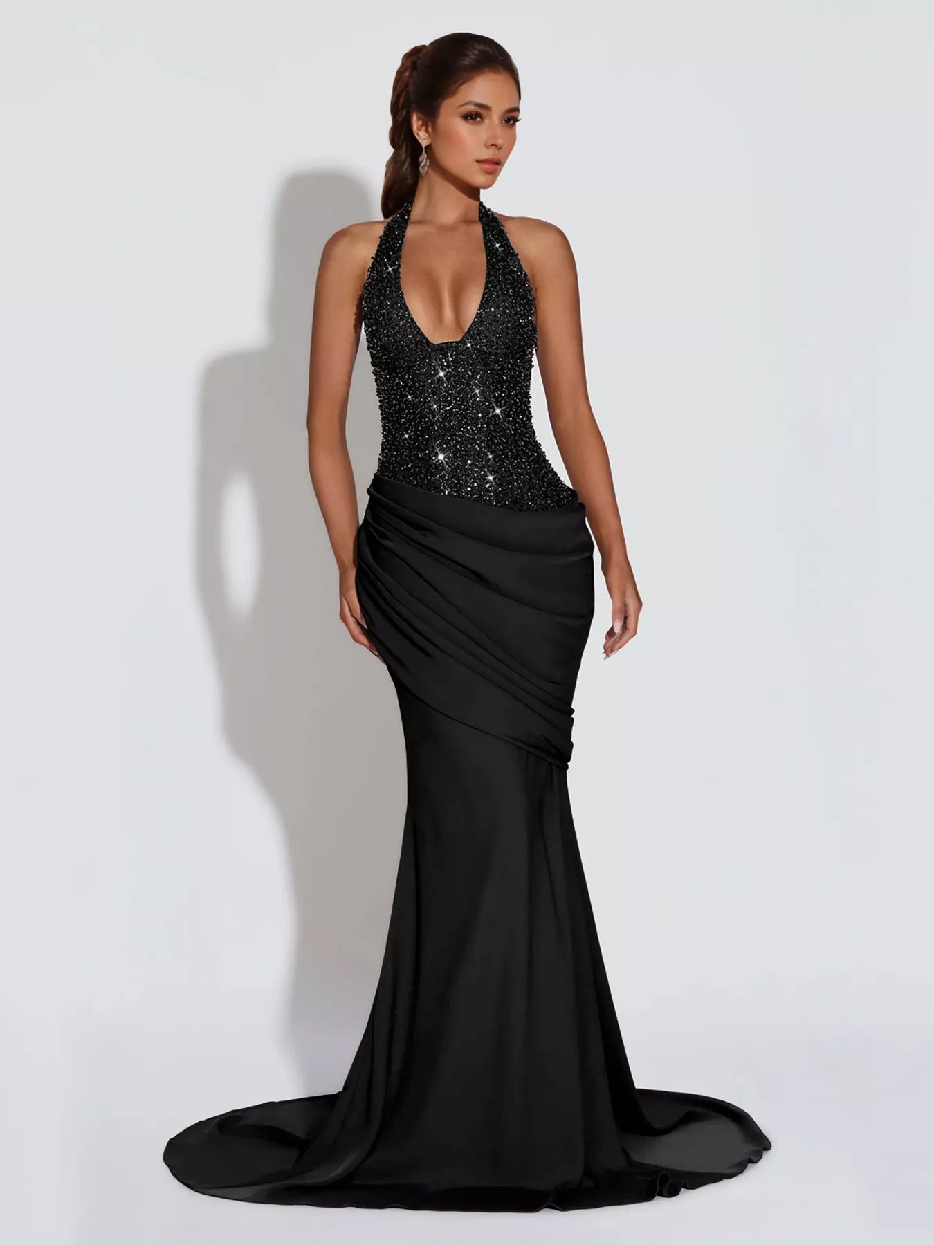 Sequin Halter Neck Maxi Dress - Flip Flop Dynasty