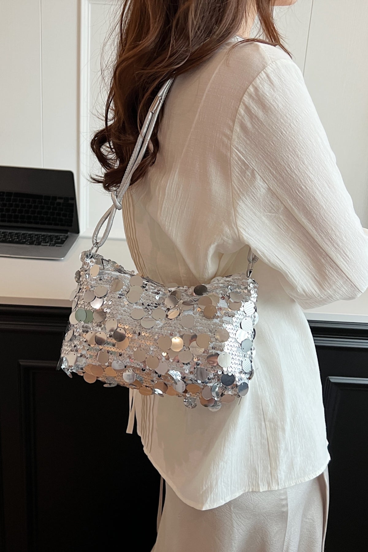 Sequin Knotted Straps Shoulder Bag - Flip Flop Dynasty