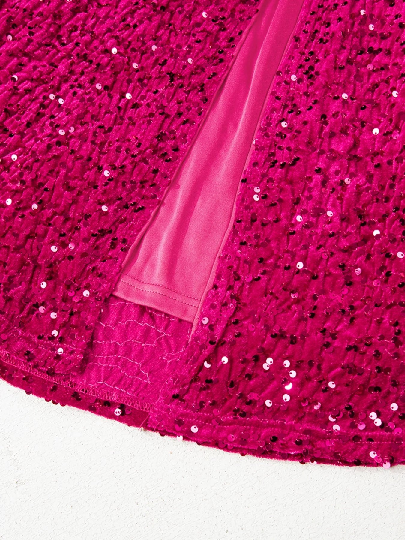 Sequin One - Shoulder Dress with High Slit - Flip Flop Dynasty