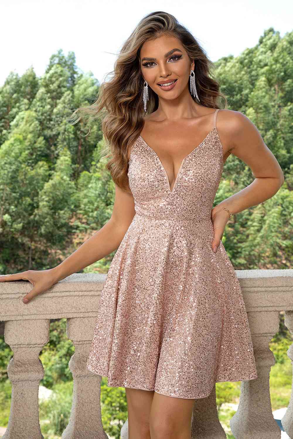 Sequin Spaghetti Strap Dress - Flip Flop Dynasty