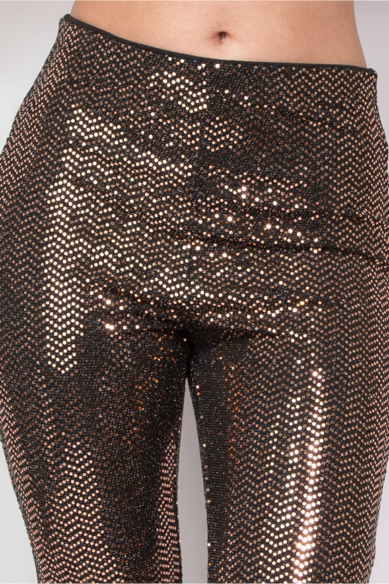 Sequined Fit & Flare Midrise Pants - Flip Flop Dynasty