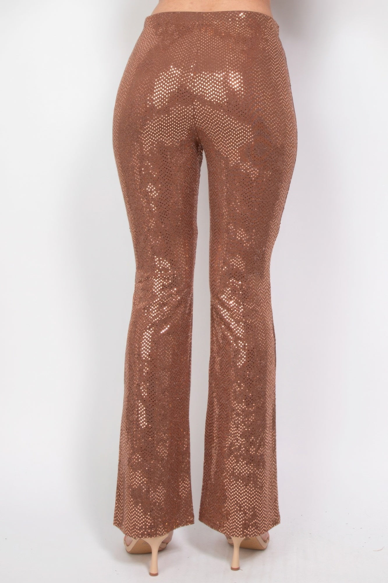 Sequined Fit & Flare Midrise Pants - Flip Flop Dynasty