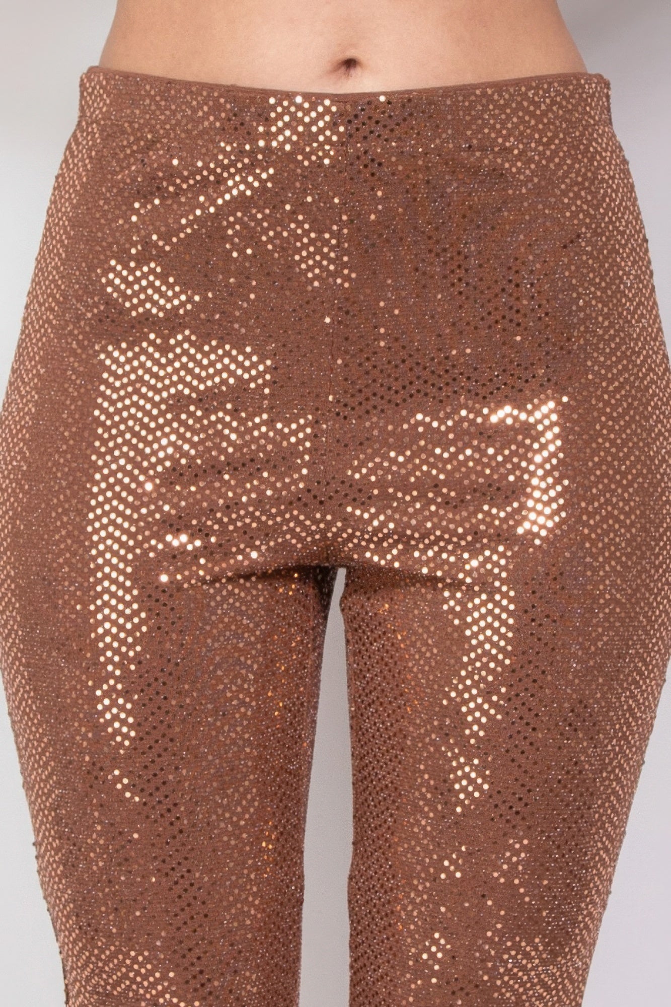 Sequined Fit & Flare Midrise Pants - Flip Flop Dynasty