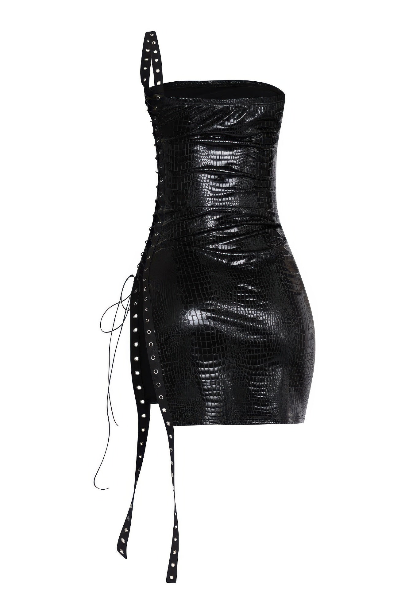 Side Open Lace Up Tube Dress - Flip Flop Dynasty