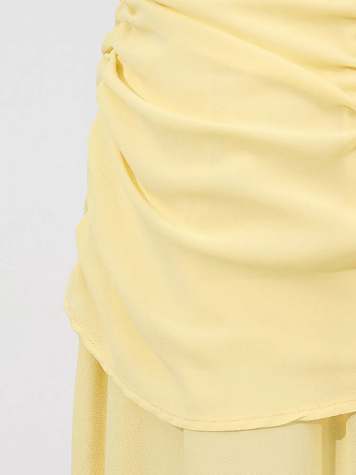 Sleeveless Ruched High - Slit Maxi Dress - Flip Flop Dynasty