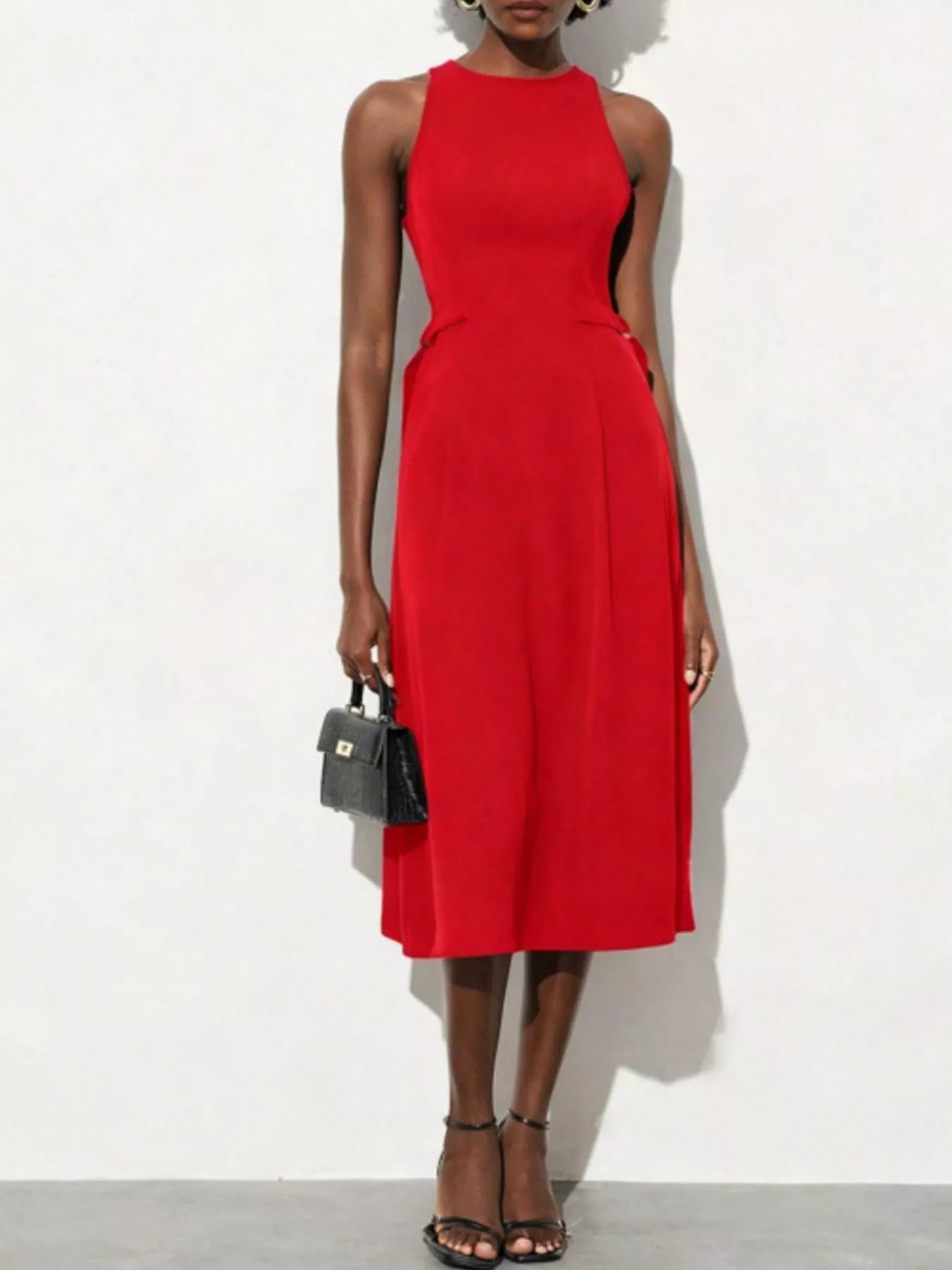 Sleeveless Solid Color Midi Dress - Flip Flop Dynasty