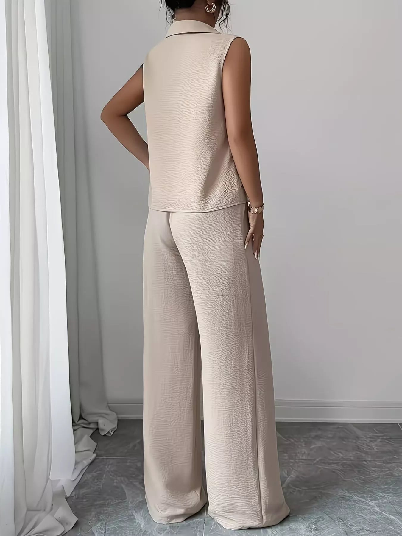 Sleeveless Top and Wide Leg Pants Set - Flip Flop Dynasty
