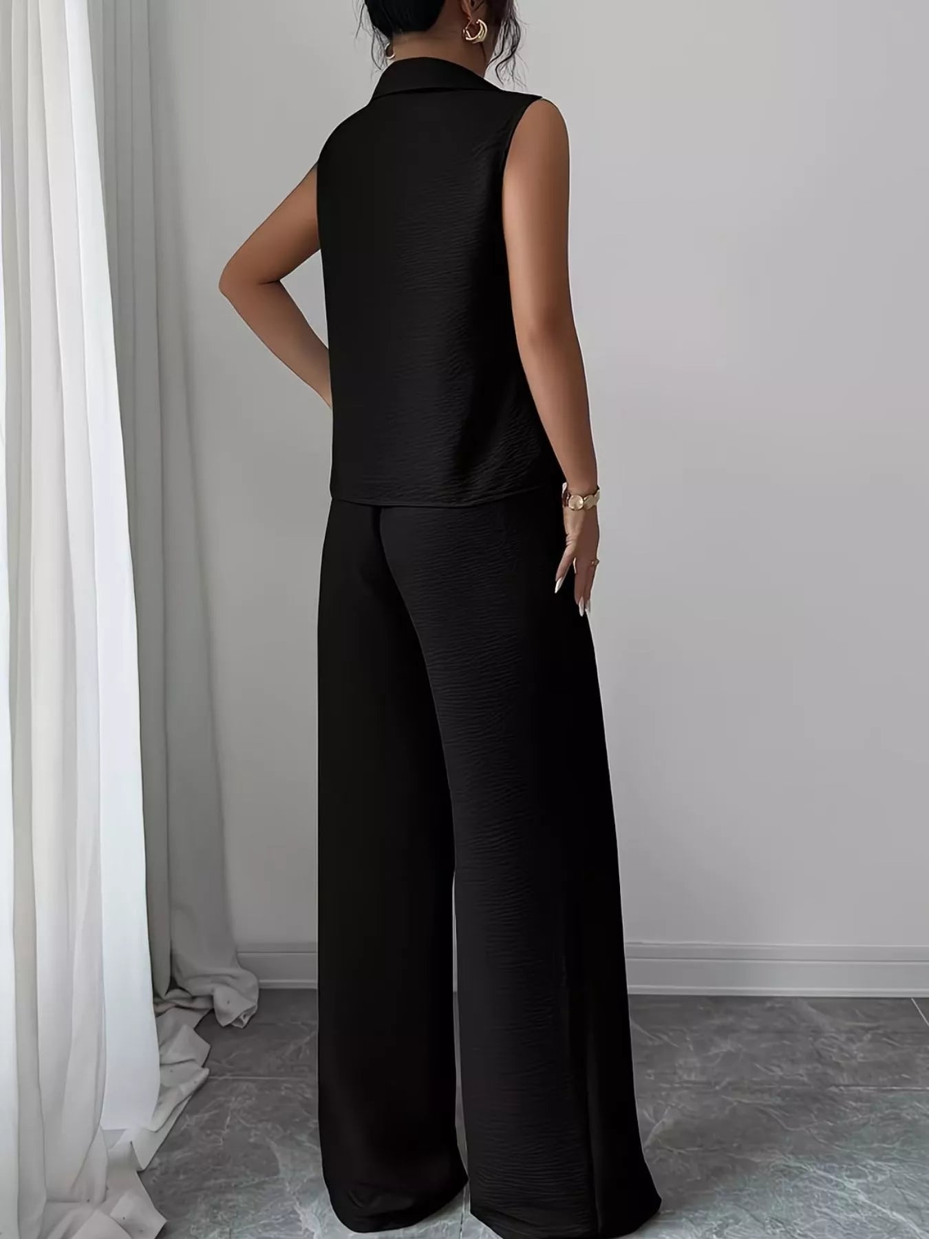 Sleeveless Top and Wide Leg Pants Set - Flip Flop Dynasty