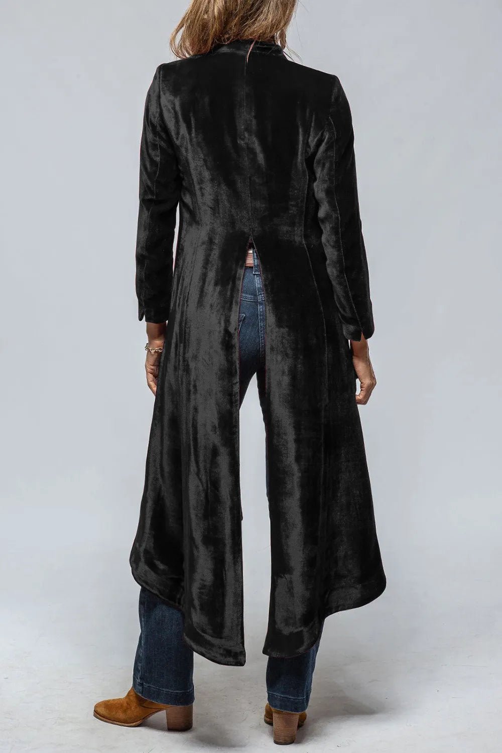 Slit Back Open Front Cardigan - Flip Flop Dynasty