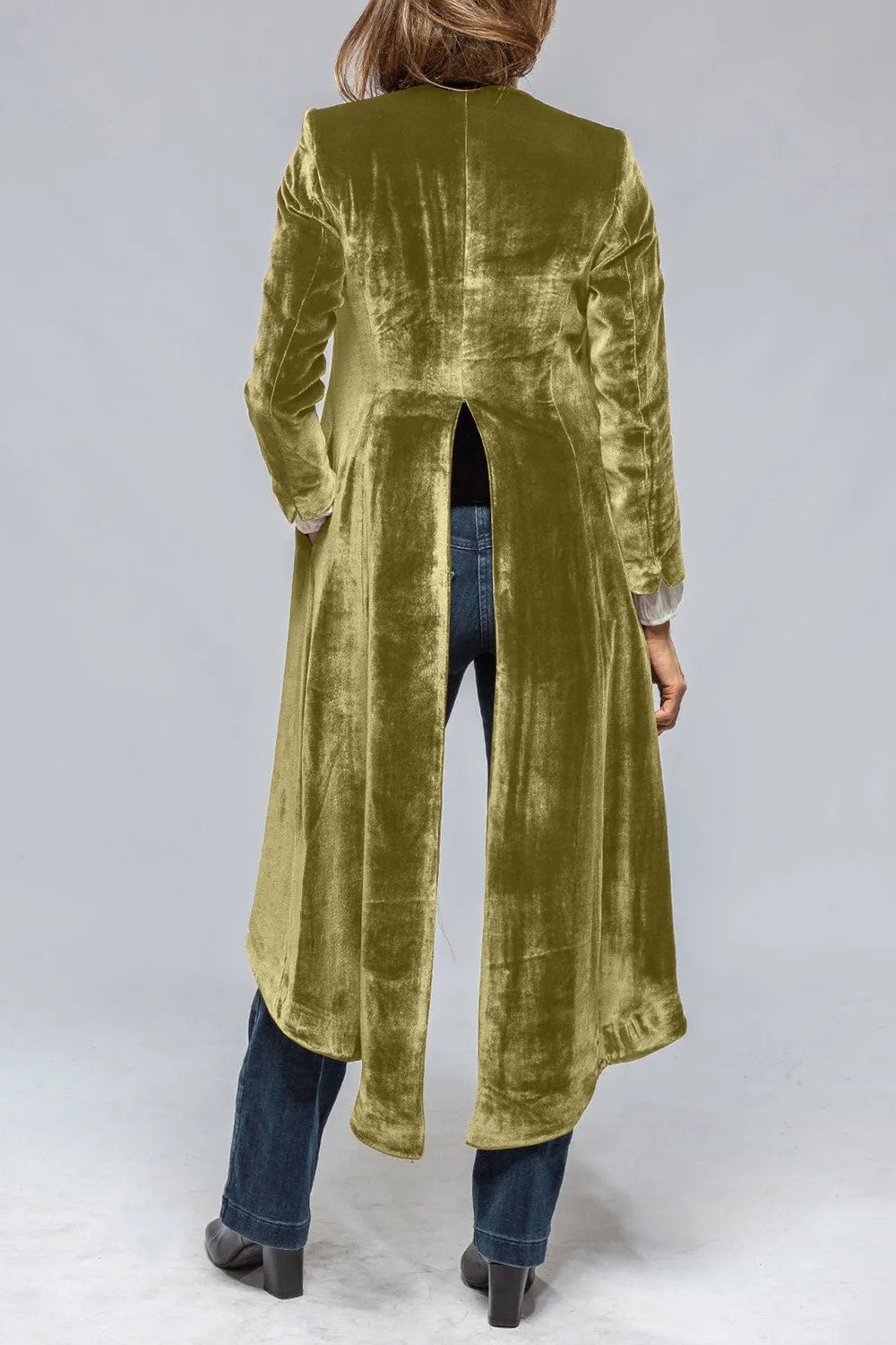 Slit Back Open Front Cardigan - Flip Flop Dynasty