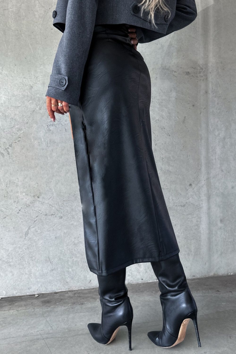 Slit Midi Skirt with Pockets - Flip Flop Dynasty