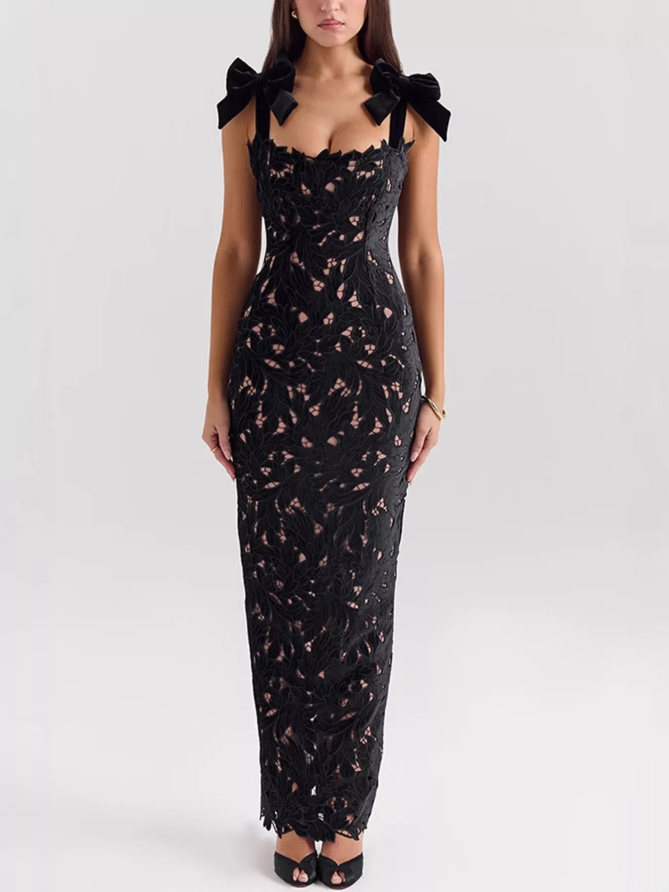 Slit Tie Shoulder Maxi Dress - Flip Flop Dynasty