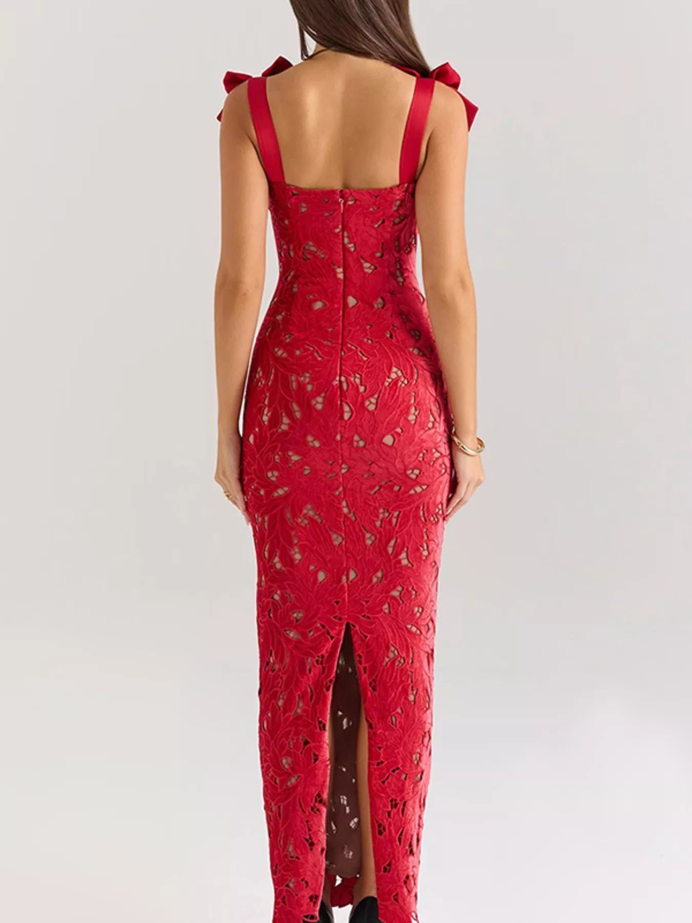 Slit Tie Shoulder Maxi Dress - Flip Flop Dynasty