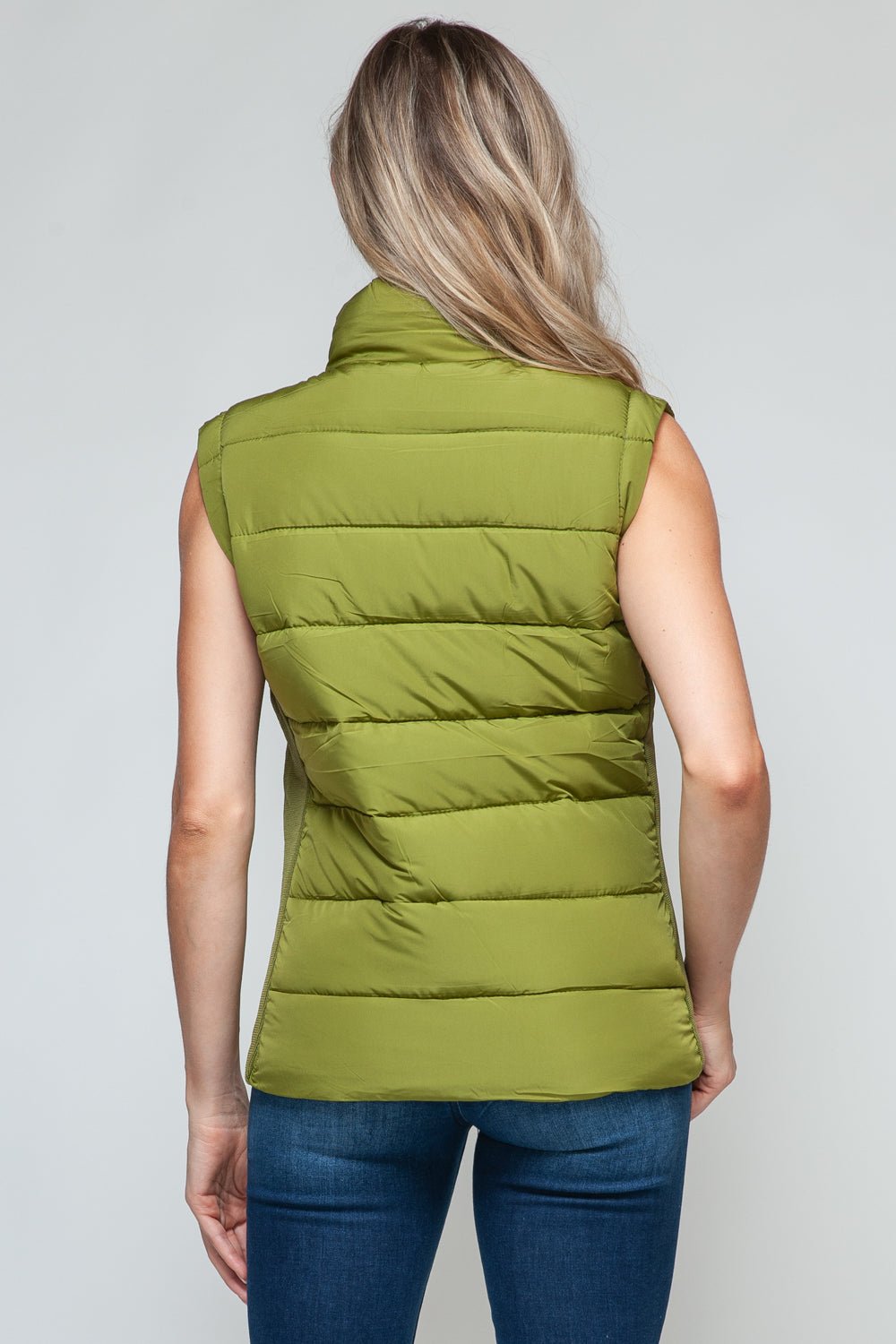 Snobbish Zip Up Turtleneck Vest with Pockets - Flip Flop Dynasty