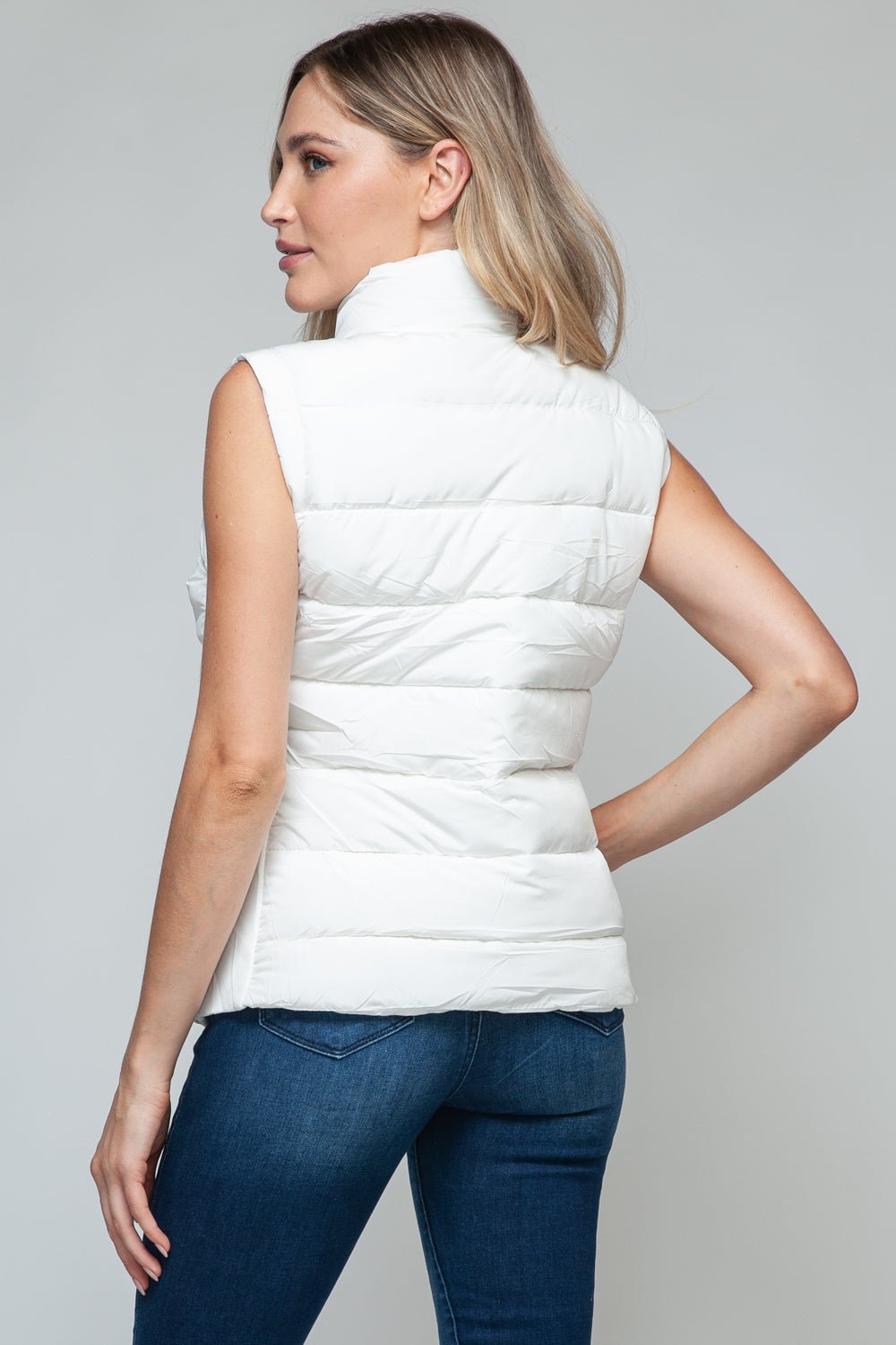 Snobbish Zip Up Turtleneck Vest with Pockets - Flip Flop Dynasty