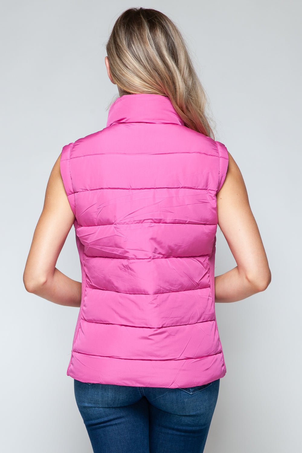 Snobbish Zip Up Turtleneck Vest with Pockets - Flip Flop Dynasty