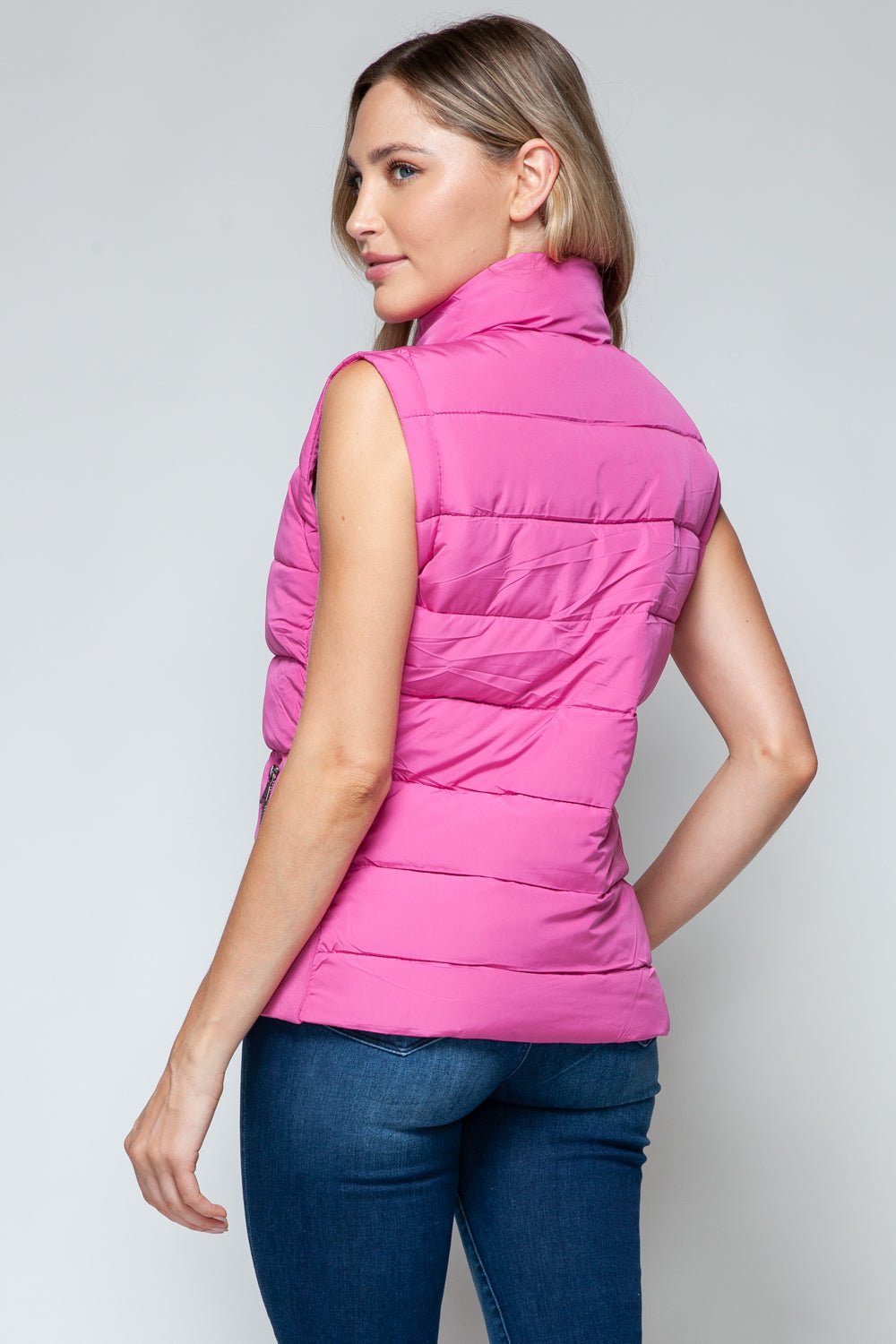 Snobbish Zip Up Turtleneck Vest with Pockets - Flip Flop Dynasty