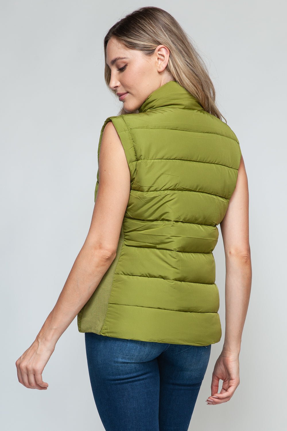 Snobbish Zip Up Turtleneck Vest with Pockets - Flip Flop Dynasty