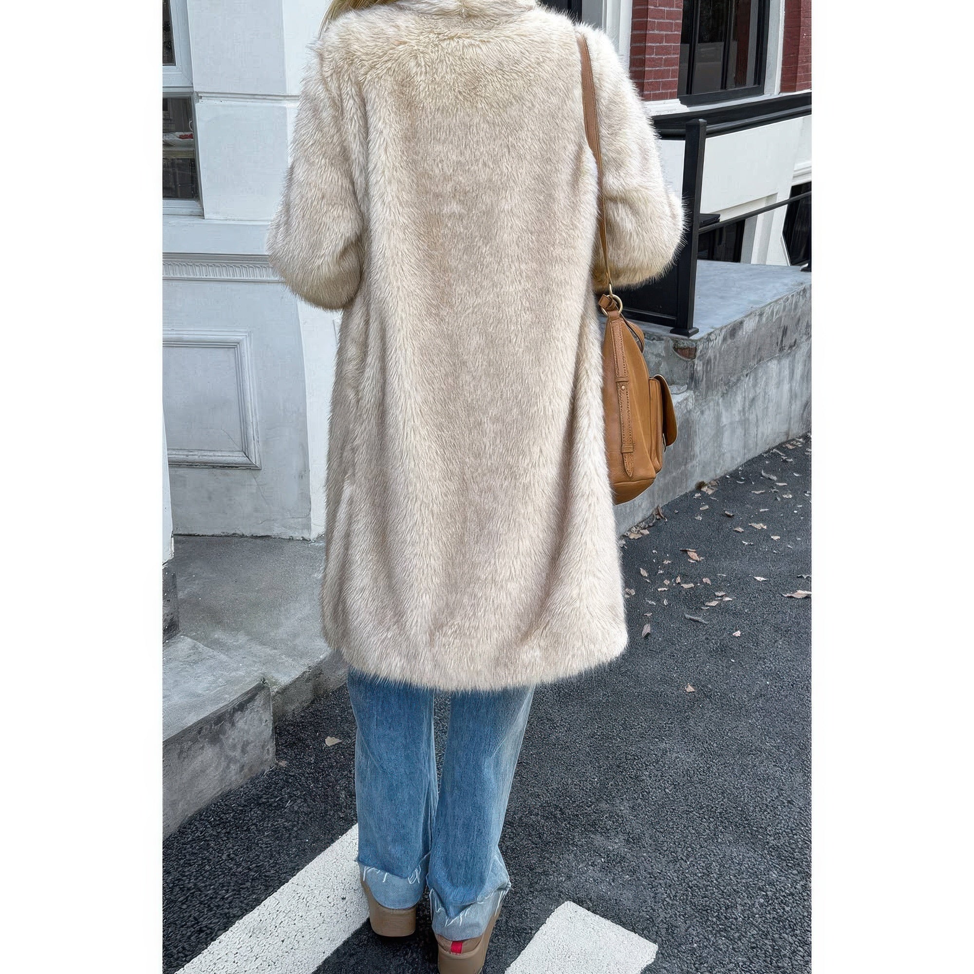 Solid Fluffy Faux Fur Shaggy Long Body Outwear - Flip Flop Dynasty
