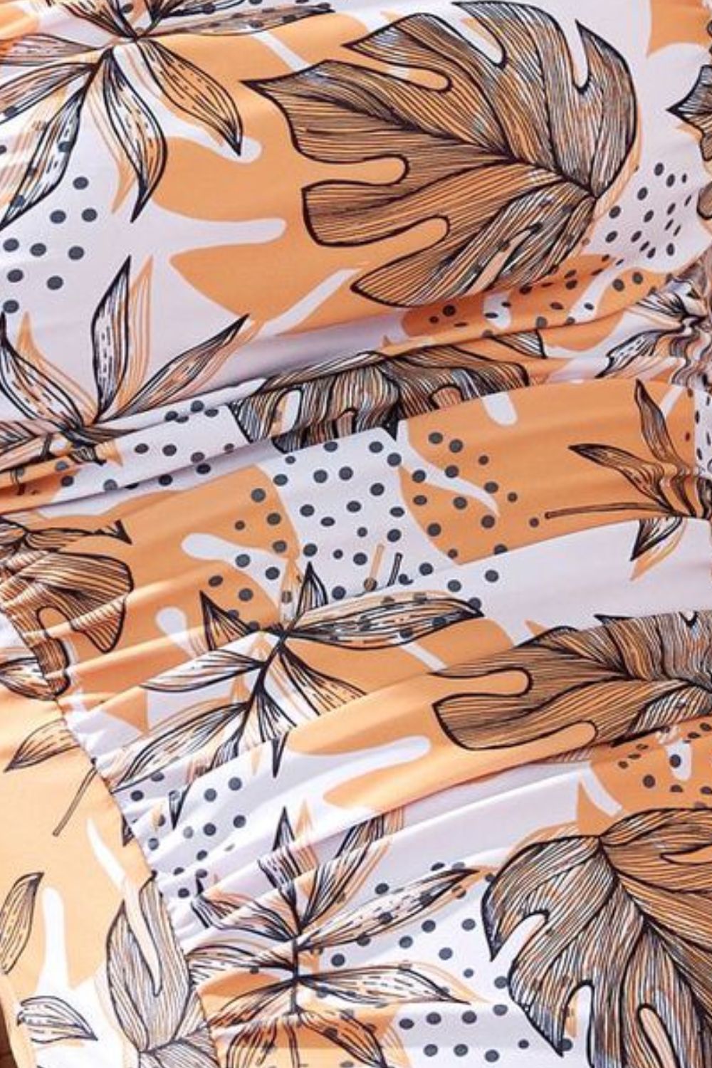 Square Neck Printed One - Piece Swimwear and Cover Up Swim Set - Flip Flop Dynasty