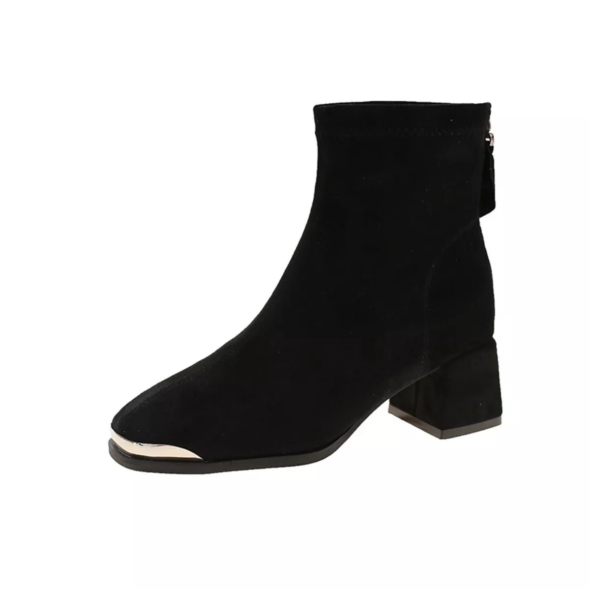 Square Toe Block Heels Boots - Flip Flop Dynasty