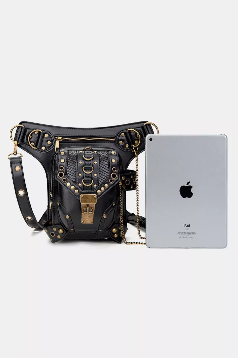 Steampunk Rivet Decor Multipurpose Crossbody Bag - Flip Flop Dynasty