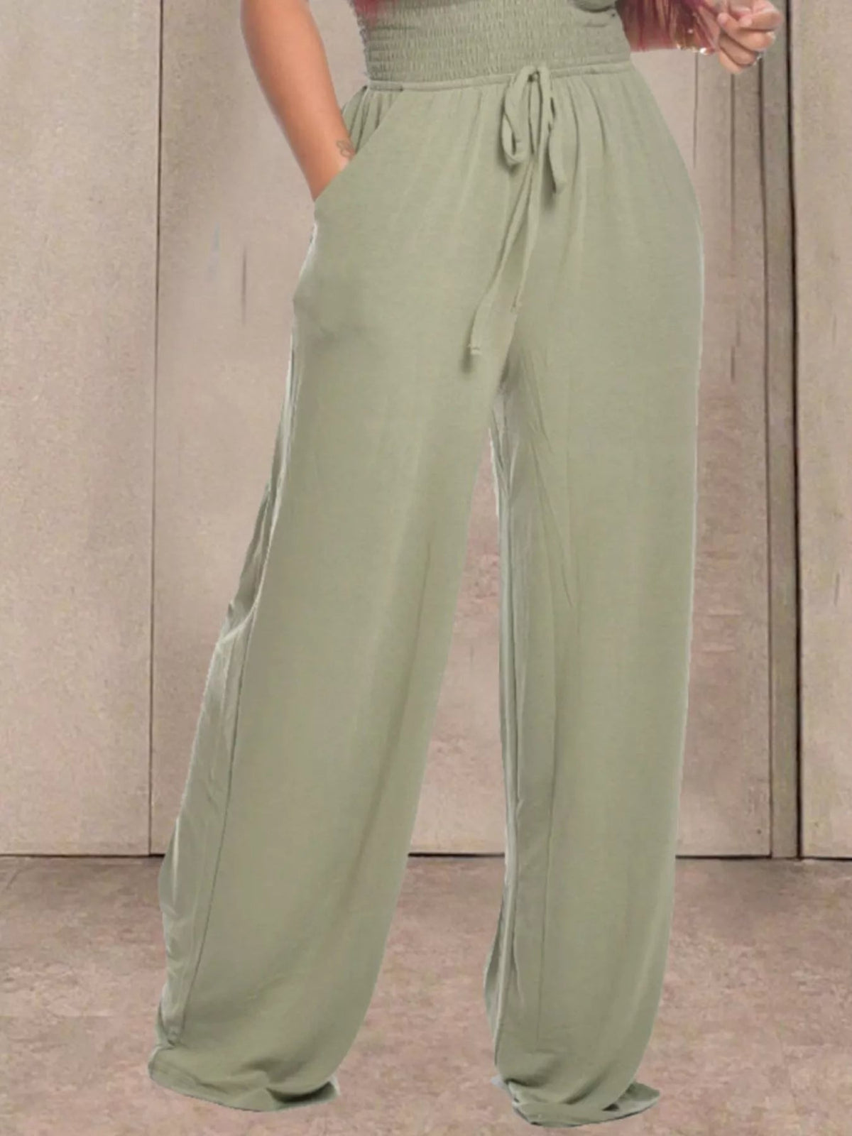 Strapless Smocked Wide-Leg Jumpsuit - Flip Flop Dynasty