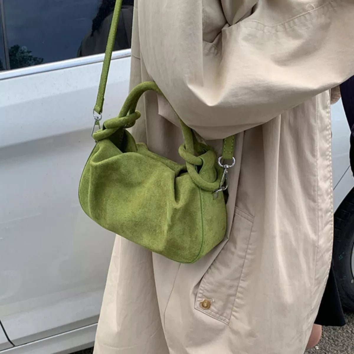 Suede Mini Crossbody Bag with Adjustable Strap - Flip Flop Dynasty