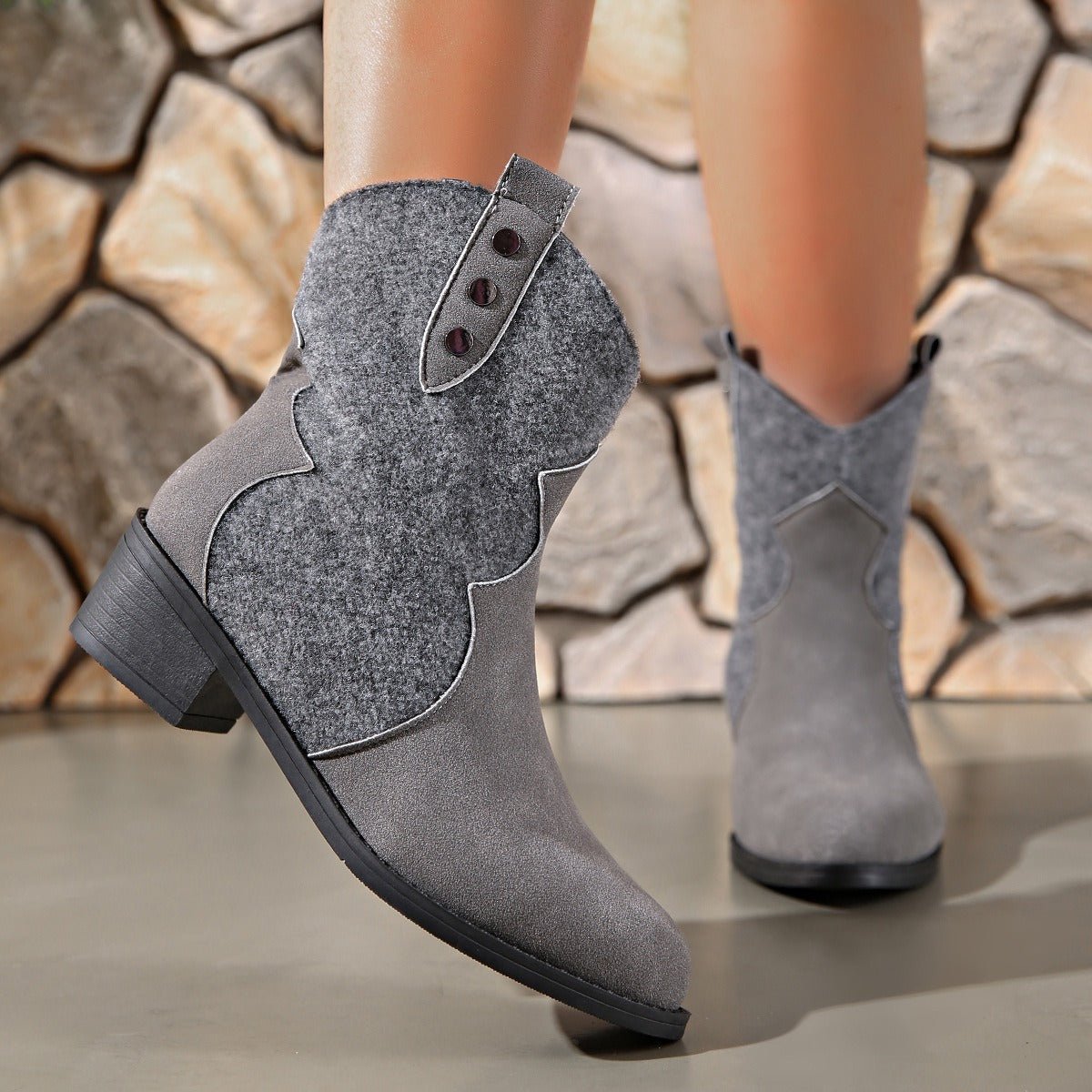 Suede Point Toe Block Heel Boots - Flip Flop Dynasty